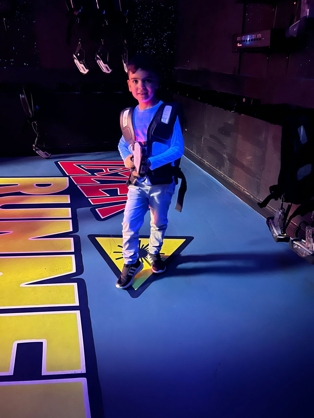 Kids enjoying laser tag at Lazer Runner